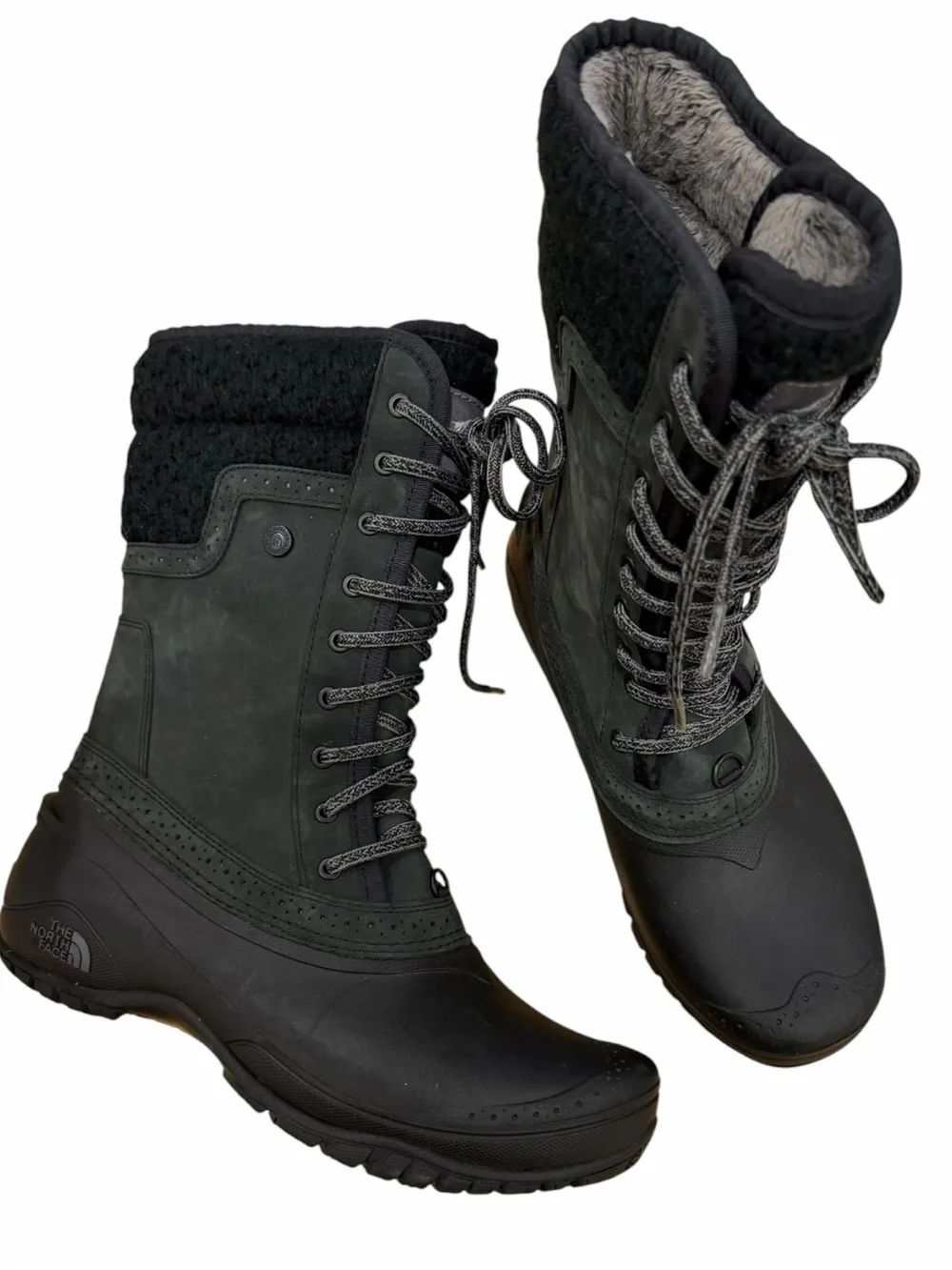 The North Face Shellista II Mid Black Winter Snow Boots Size 7.5